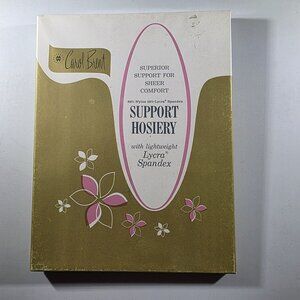 Carol Brent Support Hosiery Seamless Stockings Nylon Lyca Lightweight Sheer